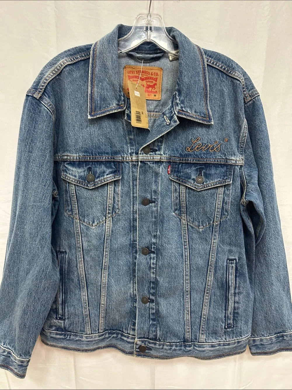 Levi's Blue Relaxed Trucker Jacket NWT Size: Medium